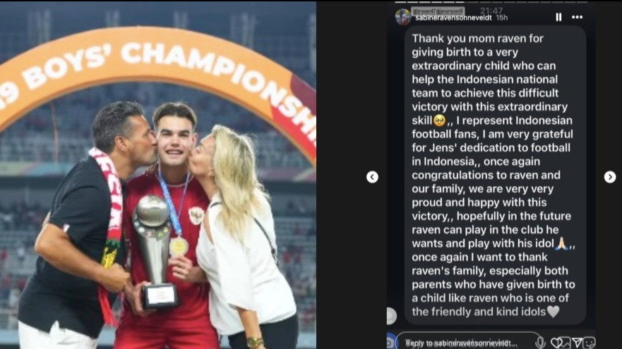 Senangnya Ibu Jens Raven Lihat Anak Kesayangannya Bawa Garuda Muda Juara Piala AFF U-19, Sampai Ungkap Pesan Haru ini...
            - galeri foto