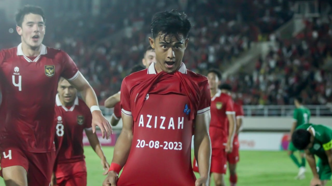 Selebrasi bucin Pratama Arhan