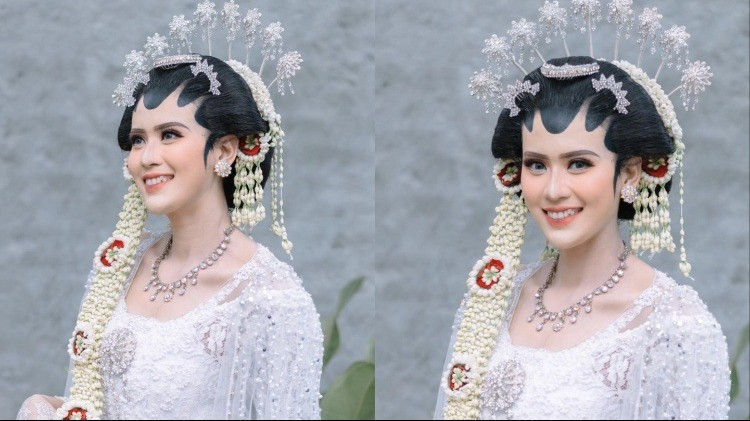 Potret cantik Sari Hartati usai melangsungkan prosesi pernikahan