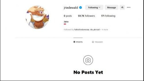 Pemain Keturunan Jairo Riedewald pasang bendera Indonesia di bio Instagram