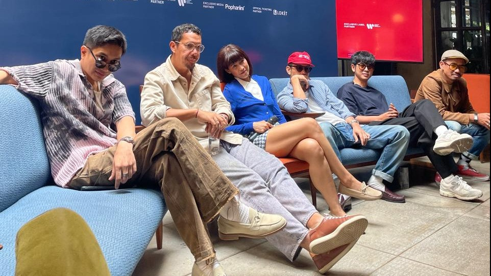 Konferensi pers konser tunggal MALIQ & D Essentials Tur Album  Can Machines Fall In Love? di Jakarta, Rabu (9/10/2024)