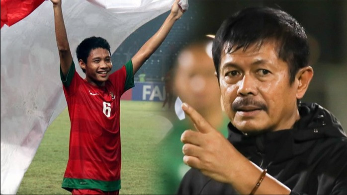 Kolase foto Evan Dimas dan Indra Sjafri, pelatih timnas Indonesia U-19.