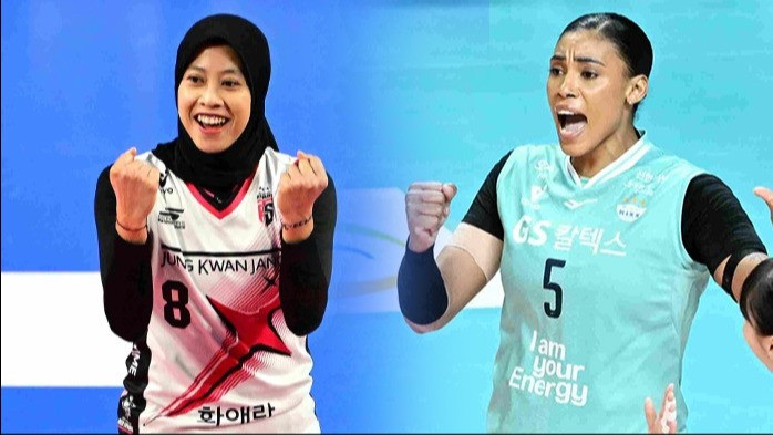 Megawati Hangestri dan Pevoli asal Kuba, Gyselle Silva.