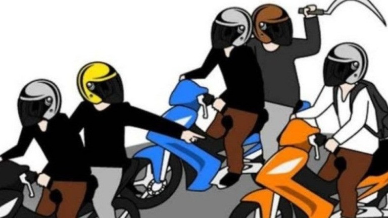 Ilustrasi begal.