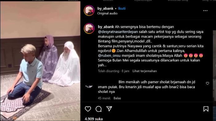 Sebelum Jadi Imam Desy Ratnasari, Ruben Onsu Pernah Beri Pesan Khusus untuk Betrand Peto: Sejujurnya …  
            - galeri foto