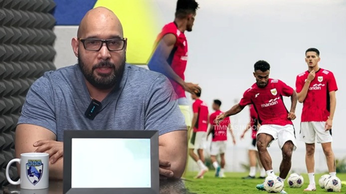 Kolase foto Bung Binder dan para pemain Timnas Indonesia.