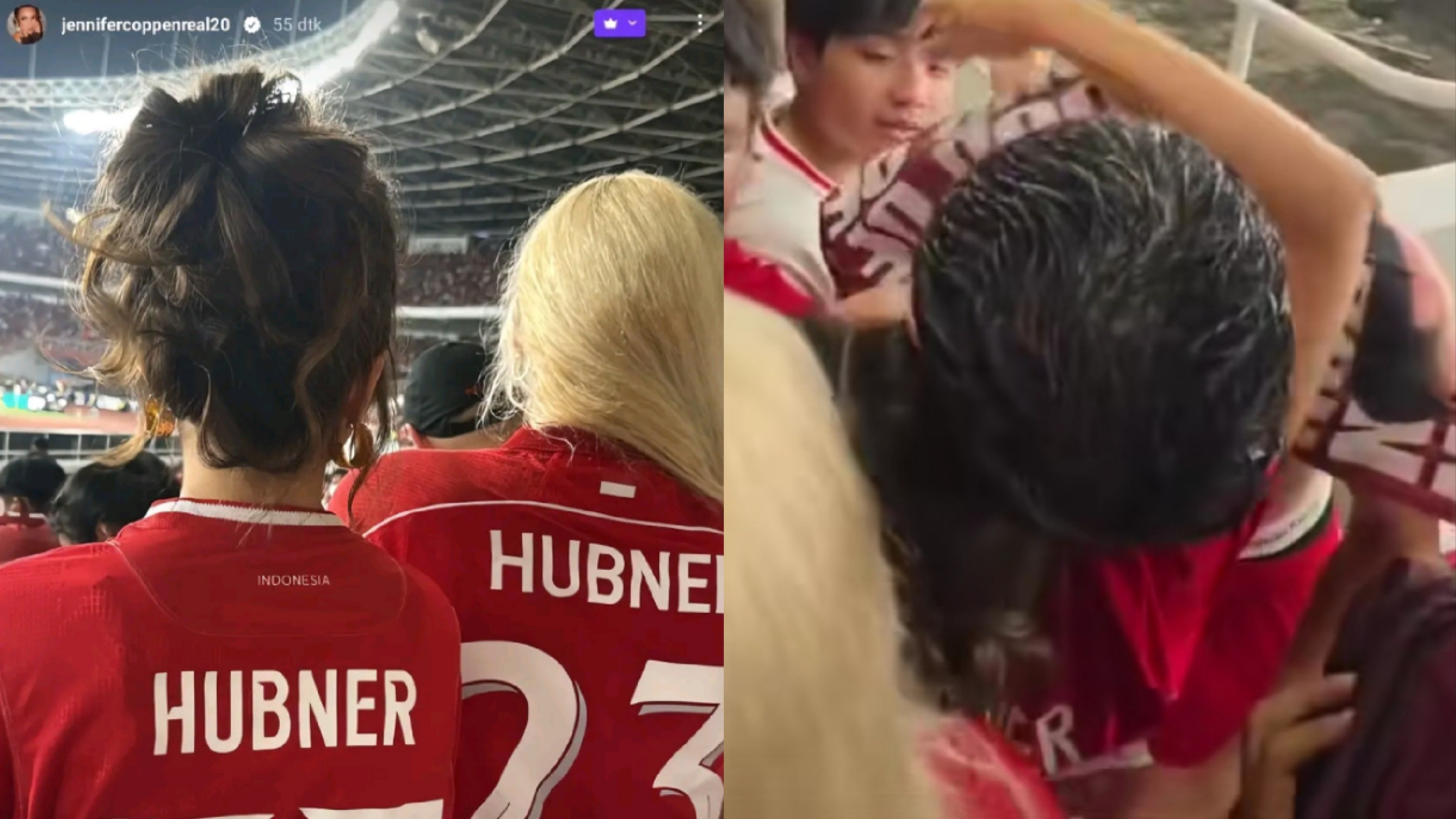 Jennifer Coppen dan keluarga Hubner