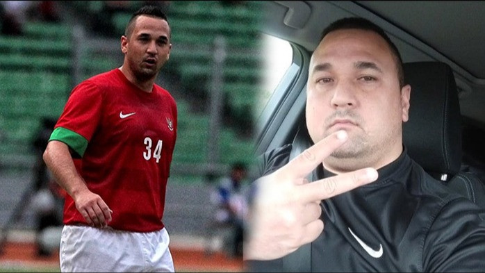 Potret Jhonny Van Beukering, eks pemain naturalisasi Timnas Indonesia.