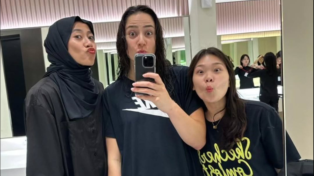 Kebersamaan Solmangat bersama Megawati Hangestri dan Giovanna Milana.