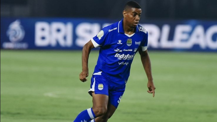 Uilliam Barros di Laga Persib Bandung Vs Persis Solo di Super League
