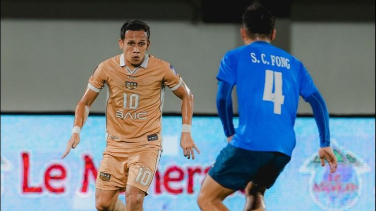 Egy Maulana Vikri saat Dewa United Bantai Tainan City di AFC Challenge League
