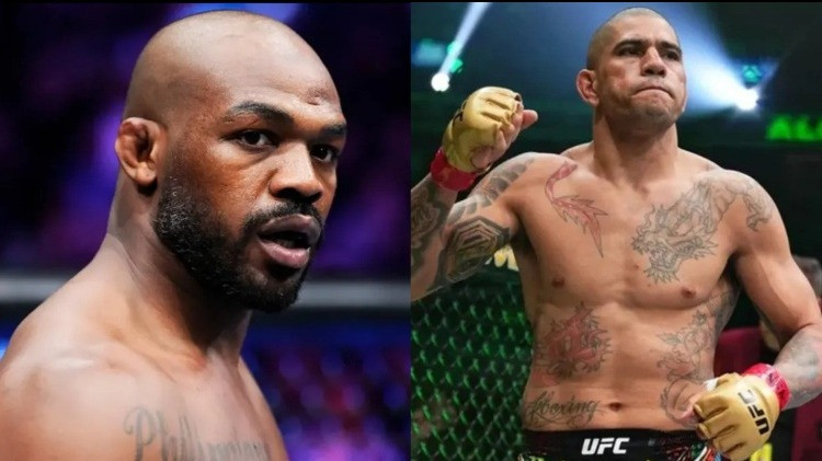 Jon Jones (kiri) dan Alex Pereira (kanan).