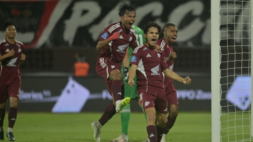 Selebrasi Para Pemain PSM Makassar di Liga Indonesia