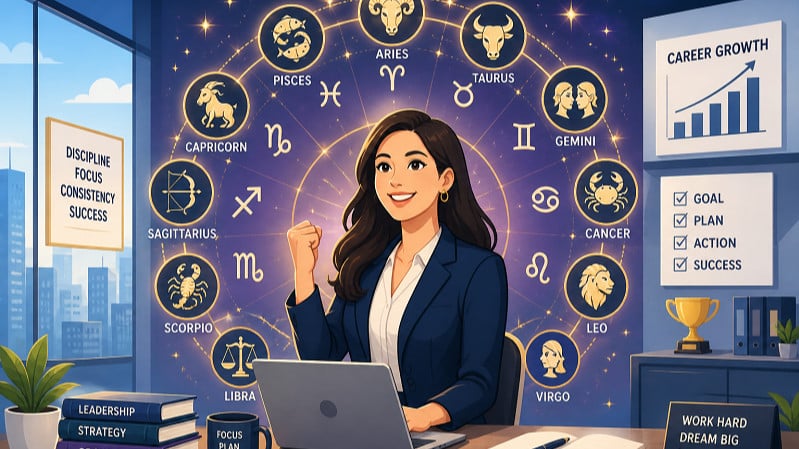 Ilustrasi zodiak karier