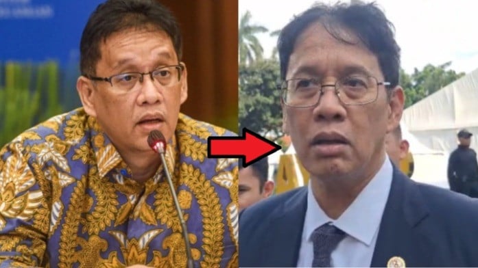Kolase perbandingan foto Menteri Keuangan Republik Indonesia (Menkeu RI) Purbawa Yudhi Sadewa pada akhir tahun 2025 vs awal tahun 2026.