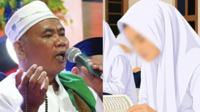 Kolase foto Kiai Ashari - Ilustrasi Santriwati