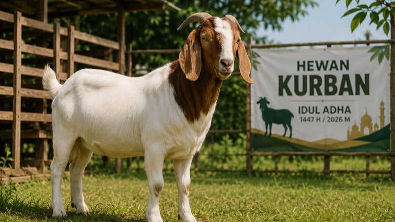 Ilustrasi kambing hewan kurban