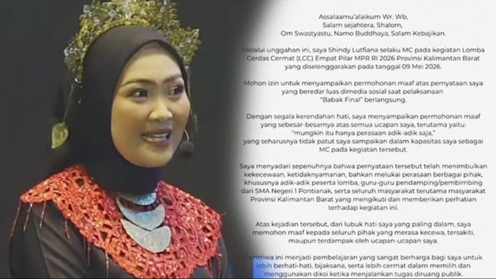 MC Lomba Cerdas Cermat MPR RI sampaikan permohonan maaf
