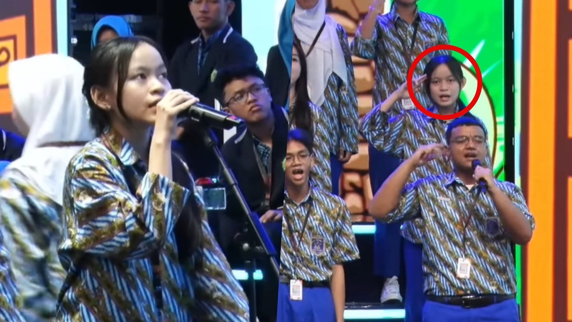 Ocha dan teman-temannya dari SMAN 1 Pontianak saat mengikuti LCC tingkat nasional 2025 di Jakarta