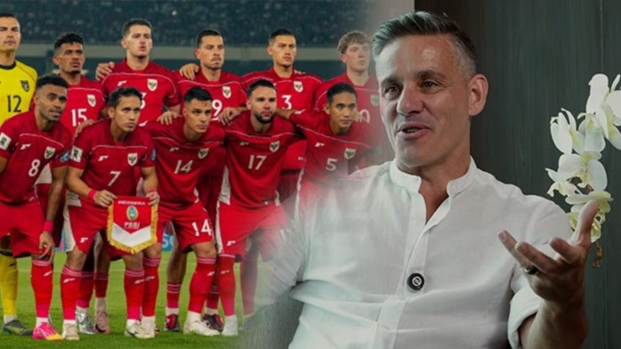 Kolase foto skuad Timnas Indonesia - Pelatih Timnas Indonesia John Herdman