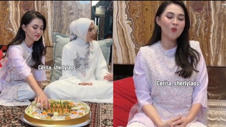 Sherly Tjoanda gagal fokus saat ada makanan di depannya