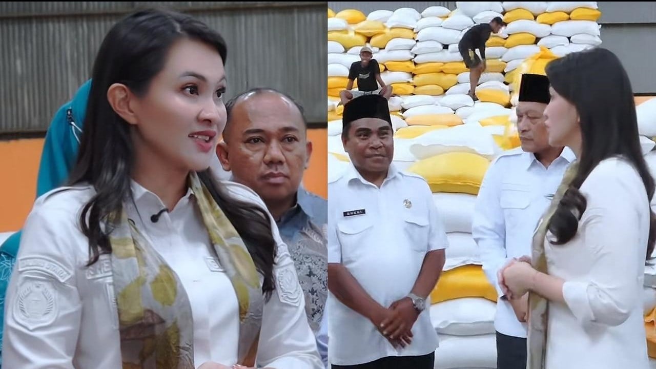 Sherly Tjoanda saat ke pasar Bulog Ternate