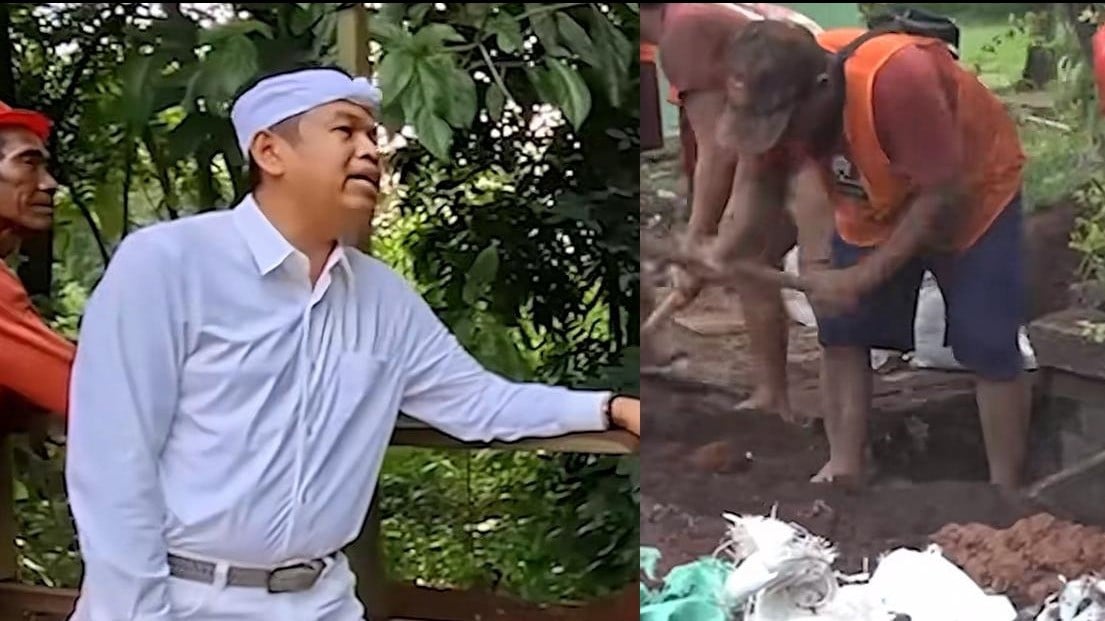 Dedi Mulyadi Murka trotoar baru jadi korban proyek galian