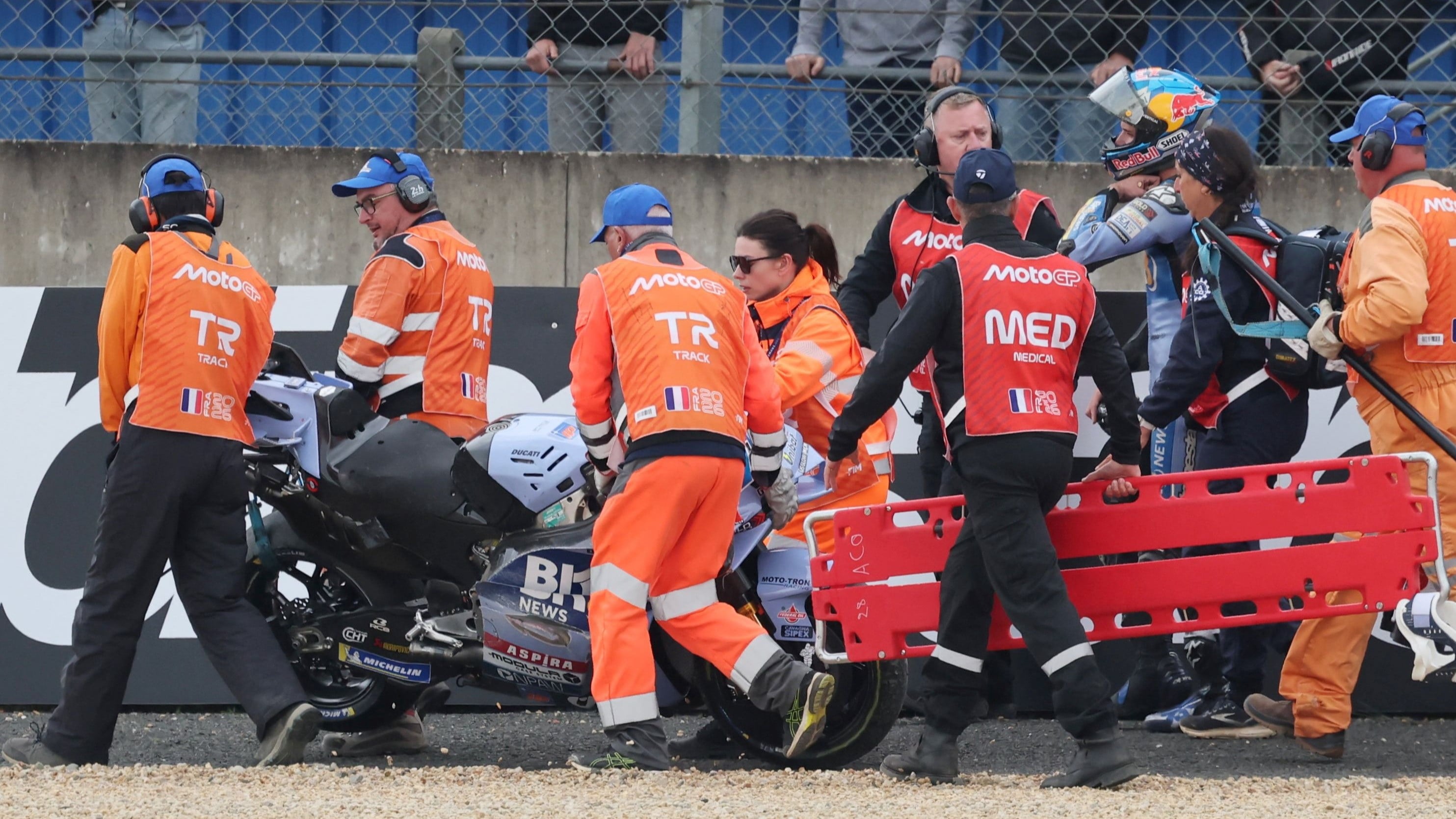 Alex Marquez Crash saat MotoGP Prancis 2026