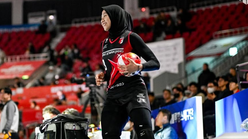 Megawati Hangestri saat masih berseragam Red Sparks