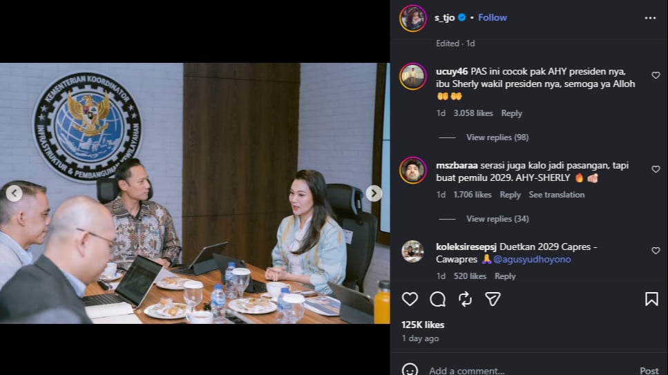 Komentar warganet di Instagram Gubernur Malut Sherly Tjoanda