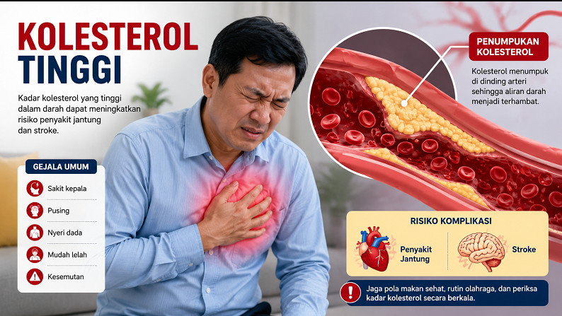 Ilustrasi kolesterol tinggi