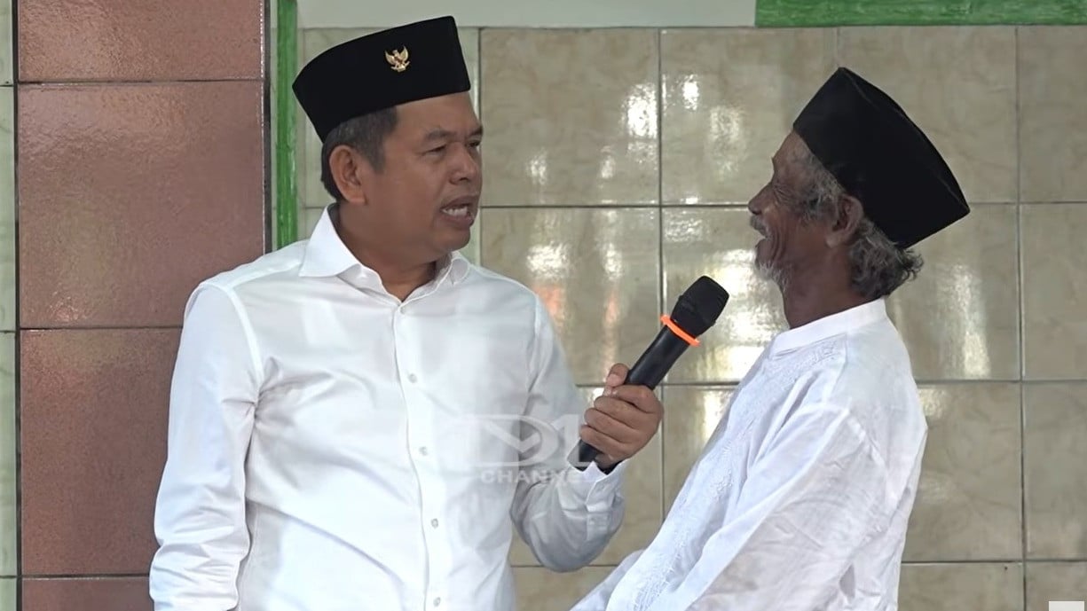 Dedi Mulyadi setelah shalat Idul Adha di Desa Mekarharja, Kecamatan Purwaharja, Kota Banjar