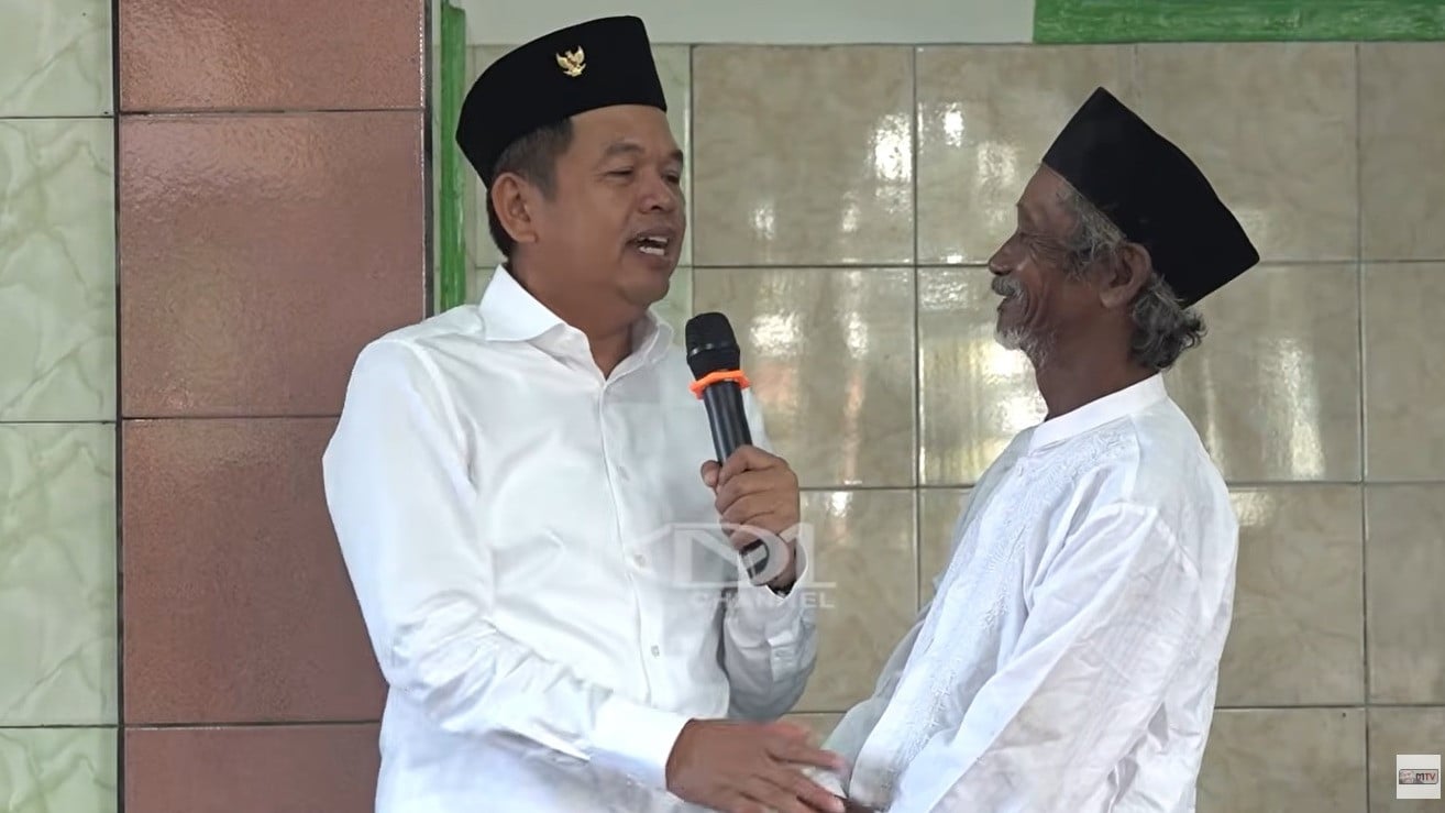 Dedi Mulyadi setelah shalat Idul Adha di Desa Mekarharja, Kecamatan Purwaharja, Kota Banjar