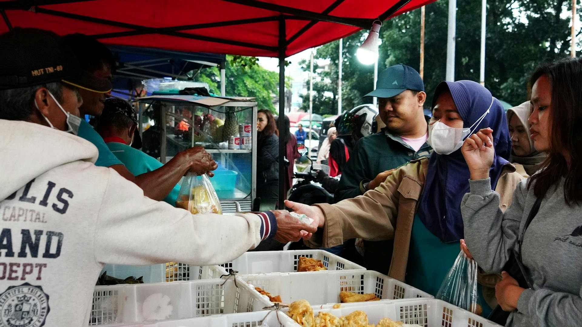 ilustrasi penjual dan pembeli