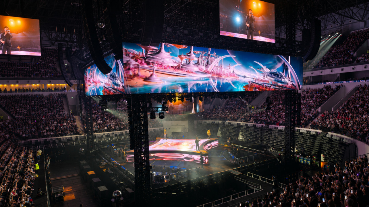 Konser F-Forever yang digelar di Indonesia Arena, Kompleks Gelora Bung Karno (GBK), Jakarta, Kamis (28/5/2026)