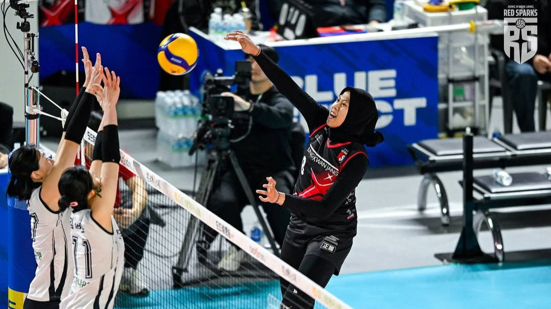 Megawati Hangestri saat masih berseragam Red Sparks