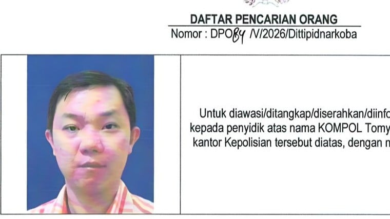 Surat DPO Eddy alias Awie selaku pemilik tempat hiburan malam (THM) New Zone di Medan, Sumatera Utara, terkait kasus dugaan peredaran narkoba