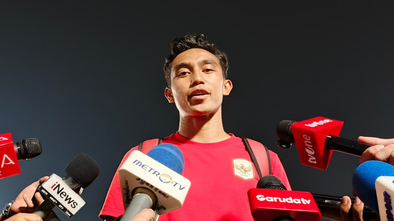 Pemain Timnas Indonesia, Rayhan Hannan di TC Jelang FIFA Matchday