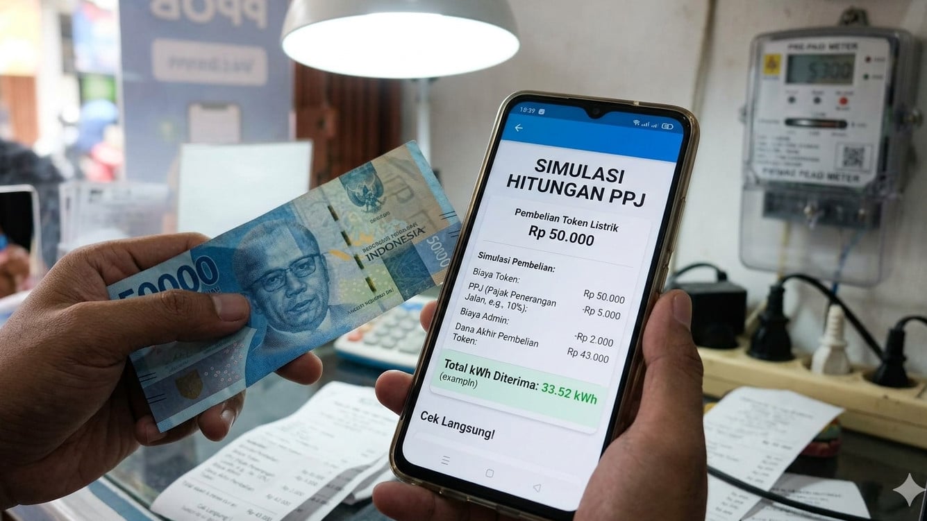 Ilustrasi - Cek kWh token listrik