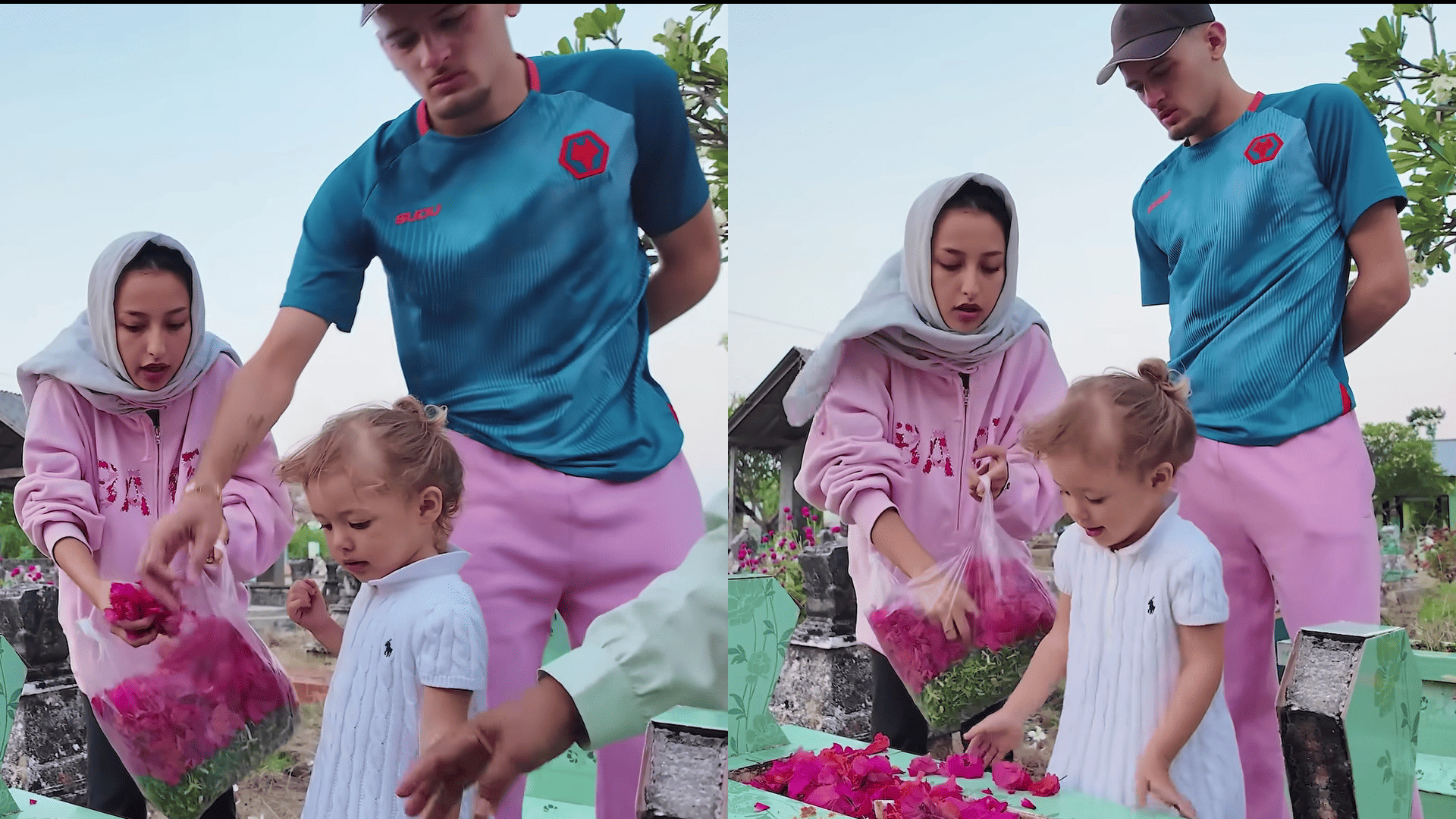 Potret Justin Hubner Nangis Sesenggukan di Makam Ibunda Jennifer Coppen