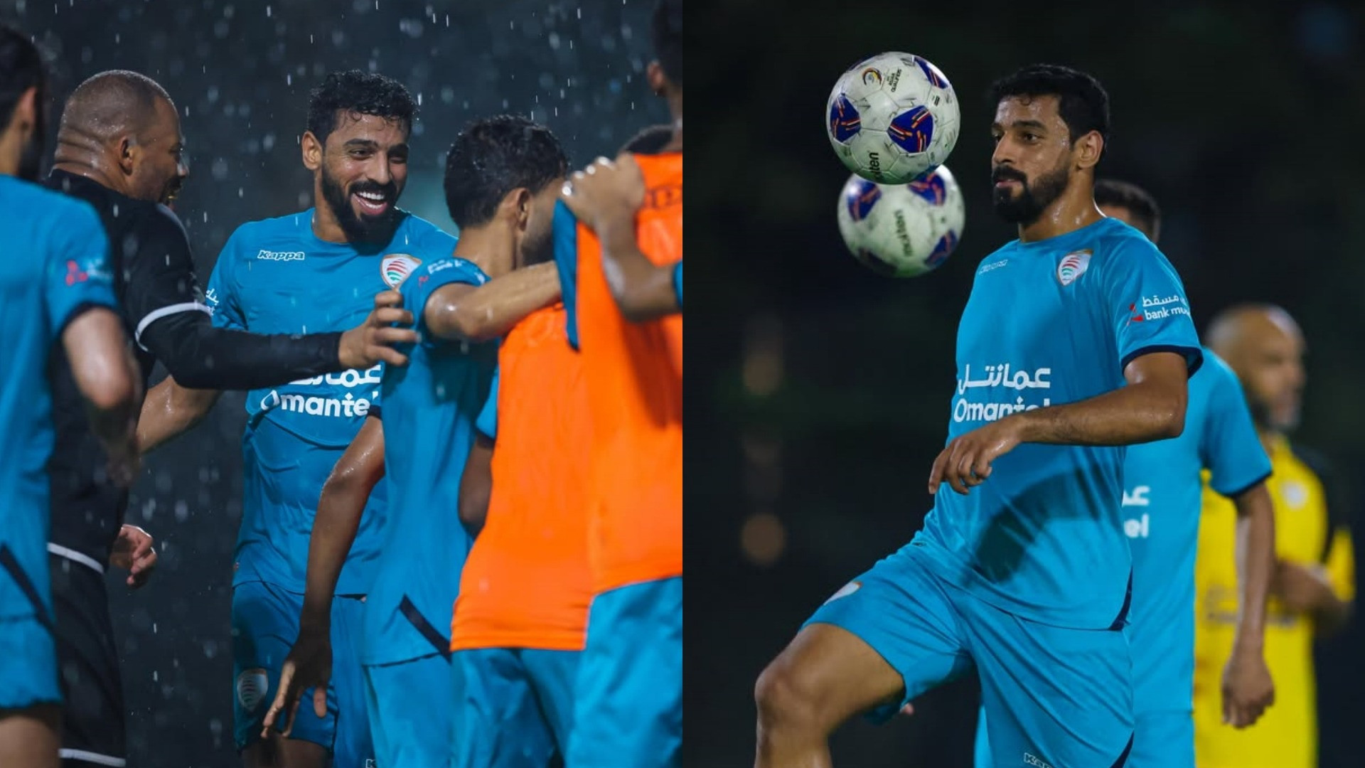Pemain Timnas Oman, Muhsen Al-Ghassani, saat menjalani sesi latihan di Jakarta untuk melawan Timnas Indonesia di FIFA Matchday Juni 2026