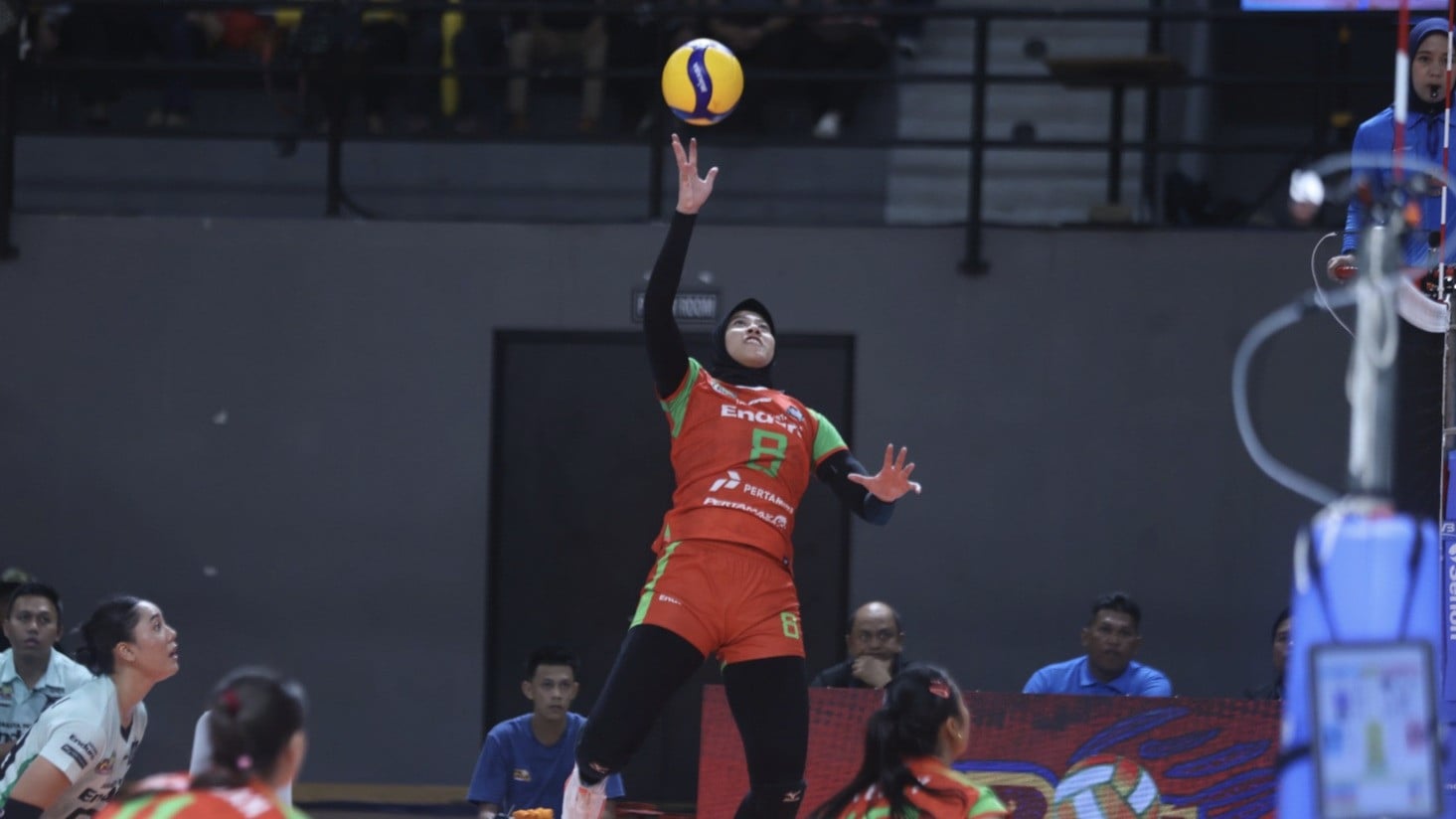 Megawati Hangestri beraksi di Proliga 2026 bersama Jakarta Pertamina Enduro