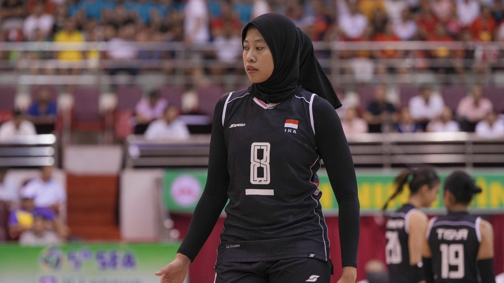 Megawati Hangestri saat membela Timnas Voli Putri Indonesia
