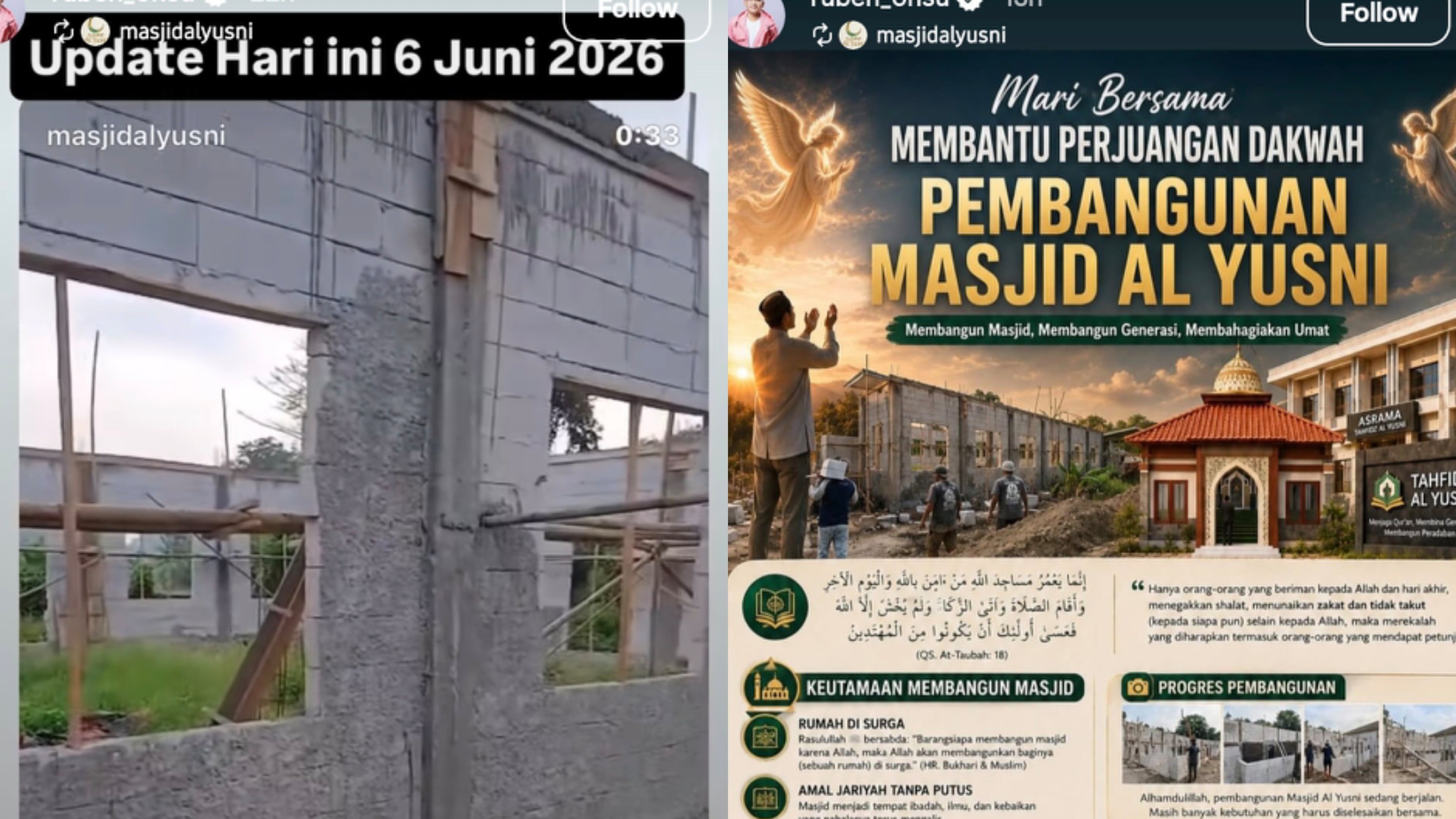 Ruben Onsu Bangun Masjid