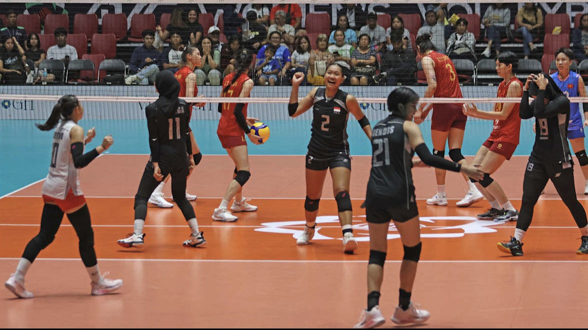 Timnas Voli Putri Indonesia saat melawan Vietnam di AVC Women s Cup 2026