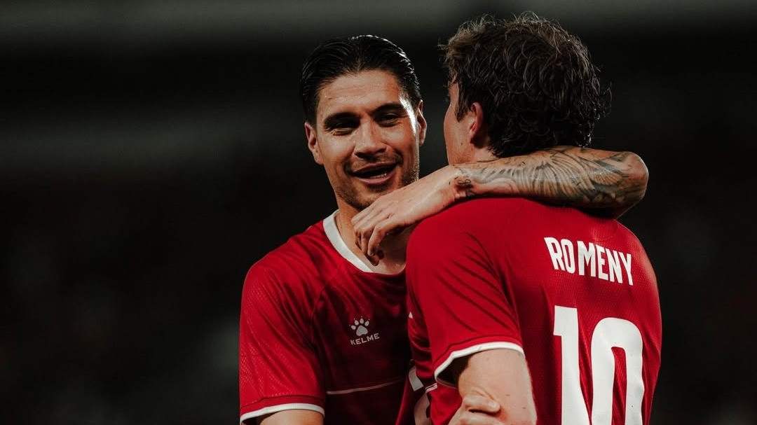 Kevin Diks dan Ole Romeny saat Timnas Indonesia melawan Oman di FIFA Matchday, Jumat (5/6/2026)