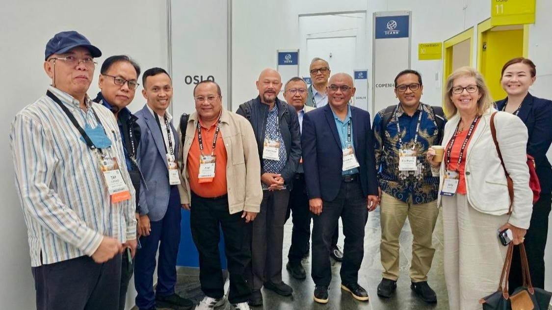 VP ICANN Asia Pacific, Samiran Gupta, menerima delegasi Indonesia yang dipimpin Prof Hammam Riza (Pandi) dan Direktur Pengawasan Komdigi, Teguh Arifiyanto dan pengurus Pandi lainnya.