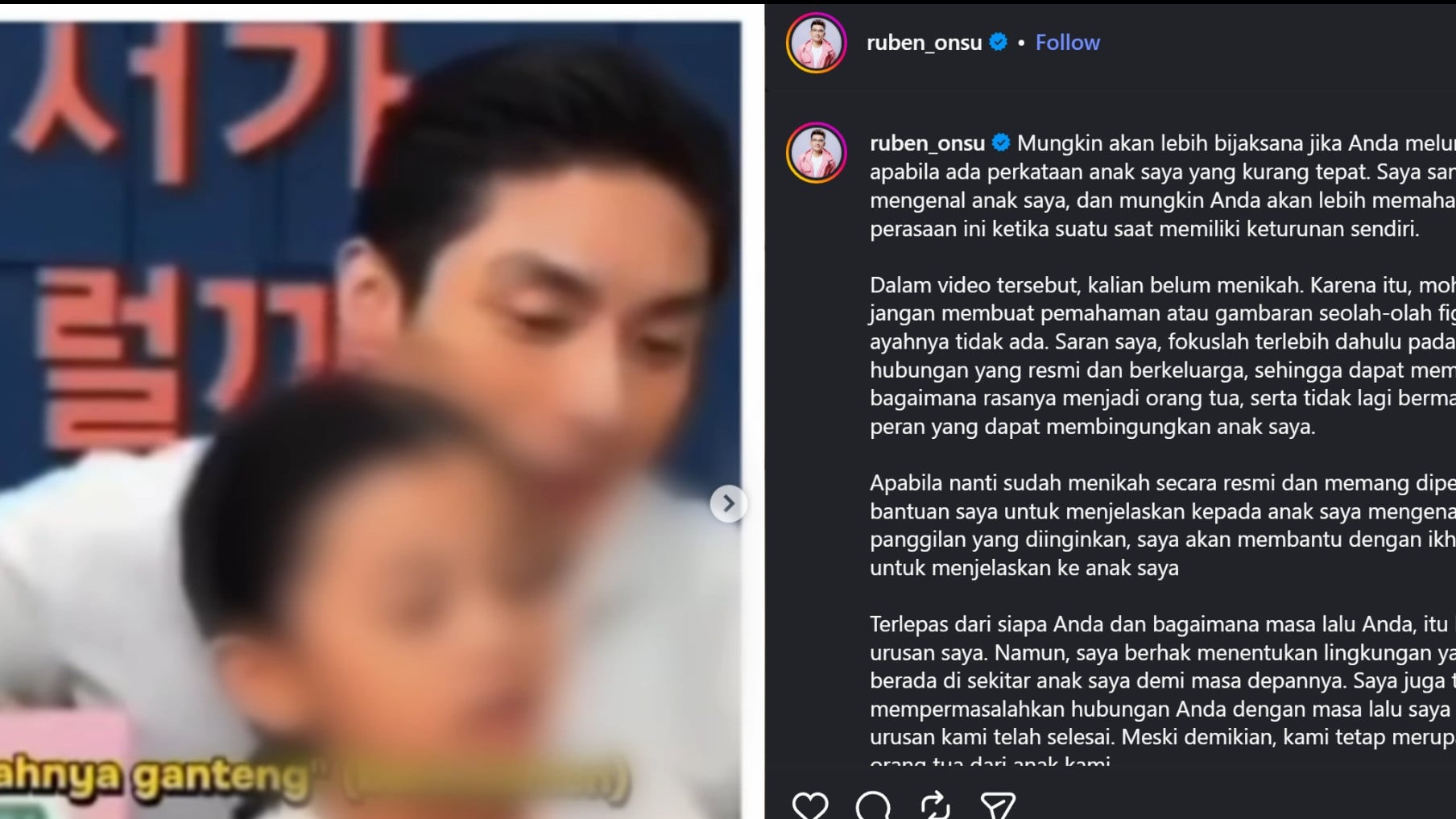 Tak Tahan Lagi, Ruben Onsu Pasang Foto Giorgio Antonio dan Beri Teguran Keras Saya Masih Ayah Kandung Anak-anak Saya!