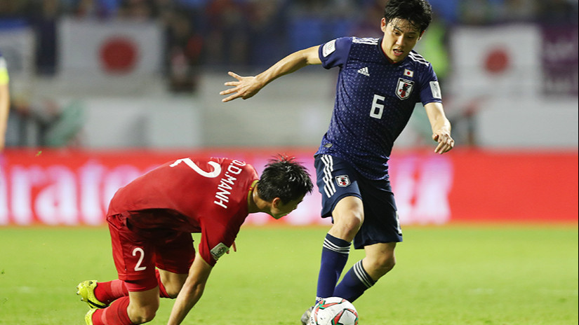 Pemain Timnas Jepang, Wataru Endo (kanan)