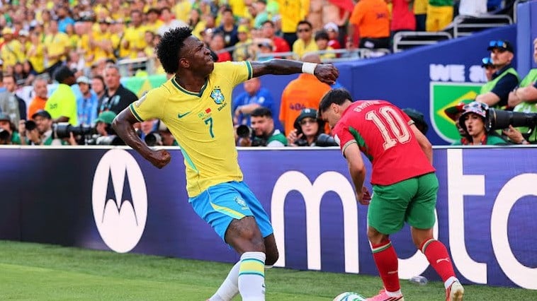 Selebrasi Pemain Timnas Brasil, Vinicius Junior di Piala Dunia 2026
